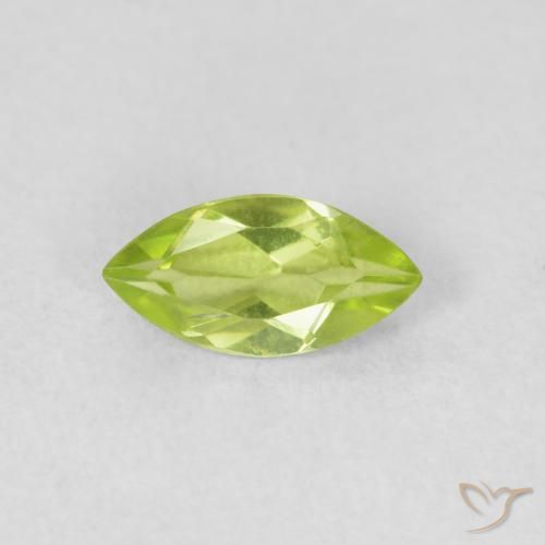 0.60ct Натуральный Живой желтовато-зеленый Перидот, Маркиза, Чистота VS