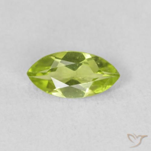 0.52ct Натуральный Ярко-зеленый Перидот, Маркиза, Чистота VS