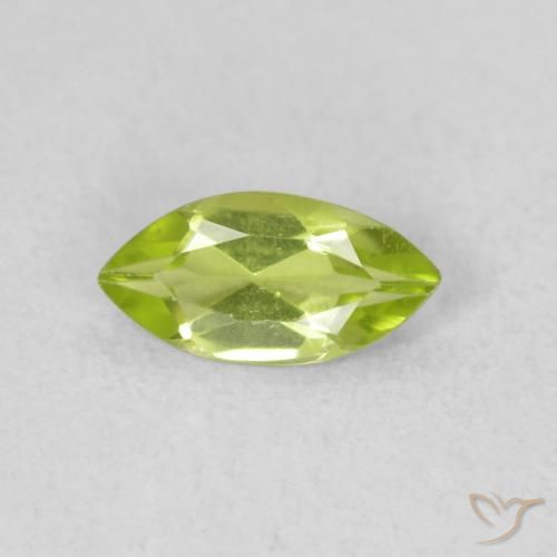 0.54ct Натуральный Живой желтовато-зеленый Перидот, Маркиза, Чистота VS