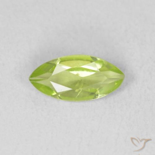 0.55ct Натуральный Средний зеленый Перидот, Маркиза, Чистота VS