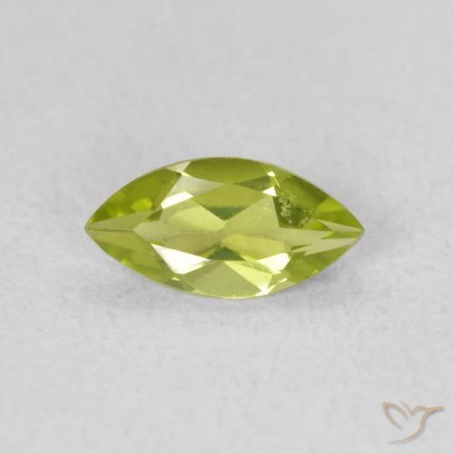0.52ct Натуральный Оливковый Зеленый Перидот, Маркиза, Чистота VS
