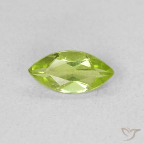 0.57ct Натуральный Ярко-зеленый Перидот, Маркиза, Чистота VS