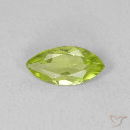 0.49ct Натуральный Средний зеленый Перидот, Маркиза, VVS-VS