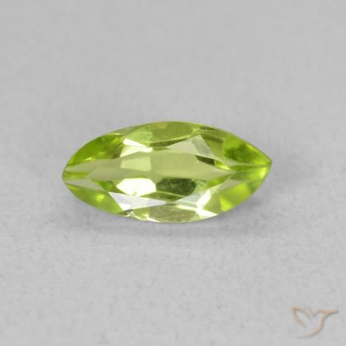 0.65ct Натуральный Ярко-зеленый Перидот, Маркиза, VVS-VS