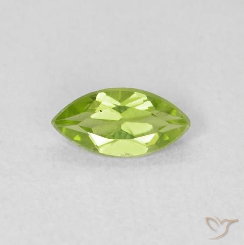 0.55ct Натуральный Светло-живой зеленый Перидот, Маркиза, Чистота VS