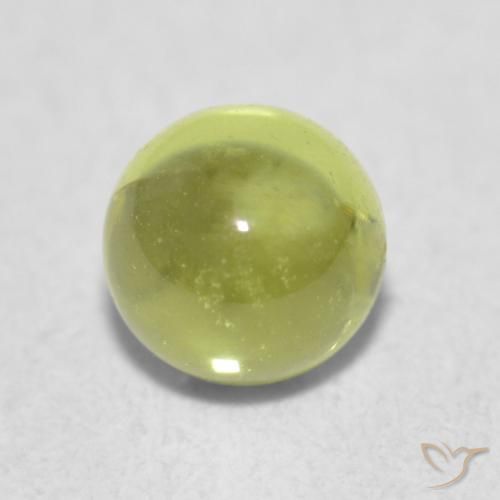 0.38ct Натуральный Оливковый Зеленый Перидот, Круглый, Прозрачный