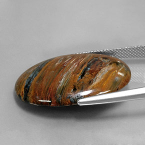 21.99 карата, натуральный Многоцветный Питерсайт, Огранка Овал, Непрозрачный