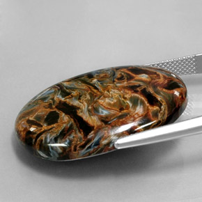 30.96 карата, натуральный Многоцветный Питерсайт, Огранка Овал, Непрозрачный