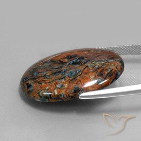 26.24 карата, натуральный Многоцветный Питерсайт, Огранка Овал, Непрозрачный