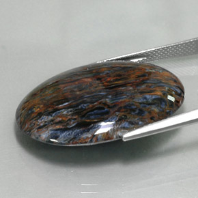 21.37 карата, натуральный Многоцветный Питерсайт, Огранка Овал, Непрозрачный