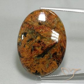 28.14ct Натуральный Многоцветный Питерсайт, Овал, Непрозрачный