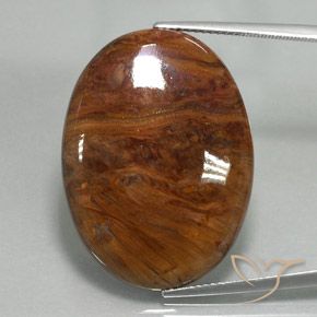 27.20ct Натуральный Многоцветный Питерсайт, Овал, Непрозрачный