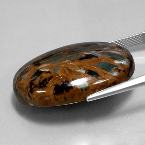 38.54 карата, натуральный Многоцветный Питерсайт, Огранка Овал, Непрозрачный