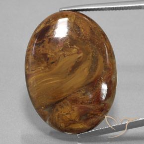 25.45ct Натуральный Коричневый Питерсайт, Овал, Непрозрачный
