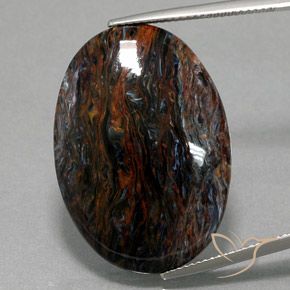 21.47ct Натуральный Многоцветный Питерсайт, Овал, Непрозрачный