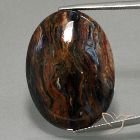 30.02ct Натуральный Многоцветный Питерсайт, Овал, Непрозрачный