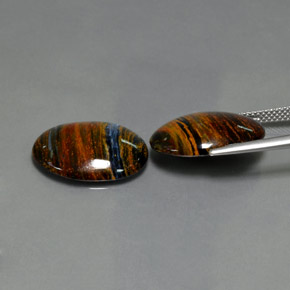  карата, натуральный Серовато-синий Питерсайт, Огранка Овал, Непрозрачный