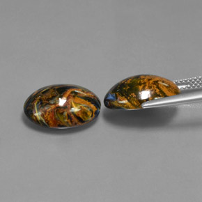  карата, натуральный Многоцветный Питерсайт, Огранка Овал, Непрозрачный