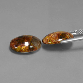  карата, натуральный Многоцветный Питерсайт, Огранка Овал, Непрозрачный