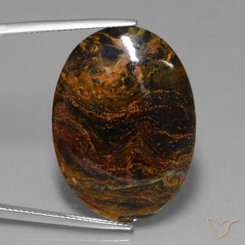 19.62ct Натуральный Многоцветный Питерсайт, Овал, Непрозрачный