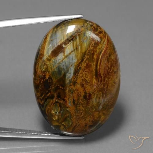 34.18ct Натуральный Многоцветный Питерсайт, Овал, Непрозрачный
