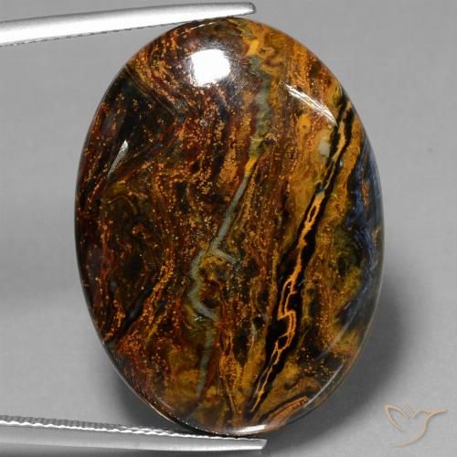 27.91ct Натуральный Многоцветный Питерсайт, Овал, Непрозрачный