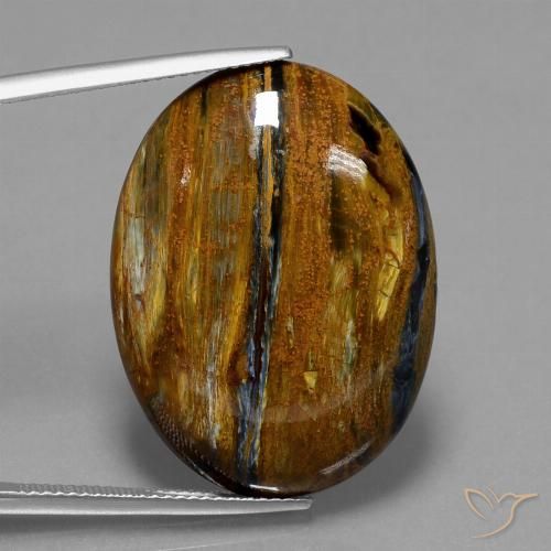 26.40ct Натуральный Многоцветный Питерсайт, Овал, Непрозрачный