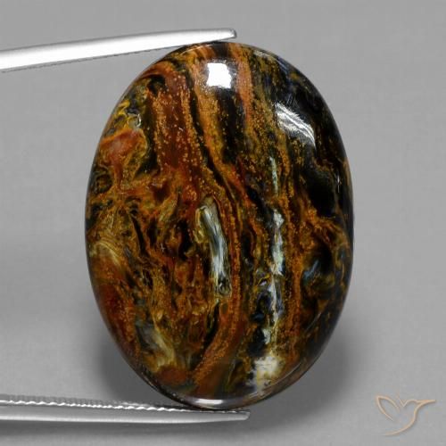 33.05ct Натуральный Многоцветный Питерсайт, Овал, Непрозрачный
