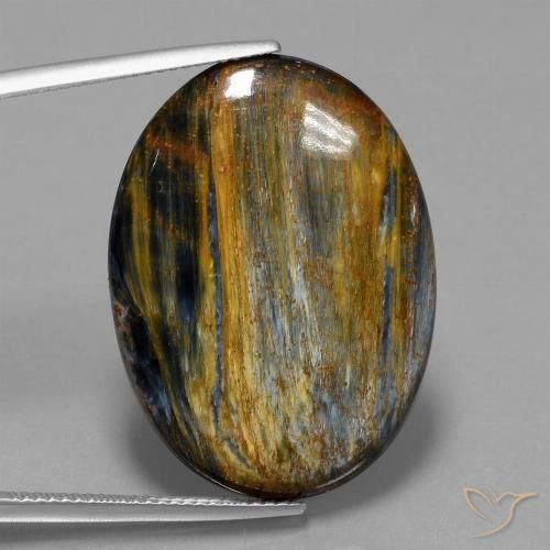 21.88ct Натуральный Многоцветный Питерсайт, Овал, Непрозрачный
