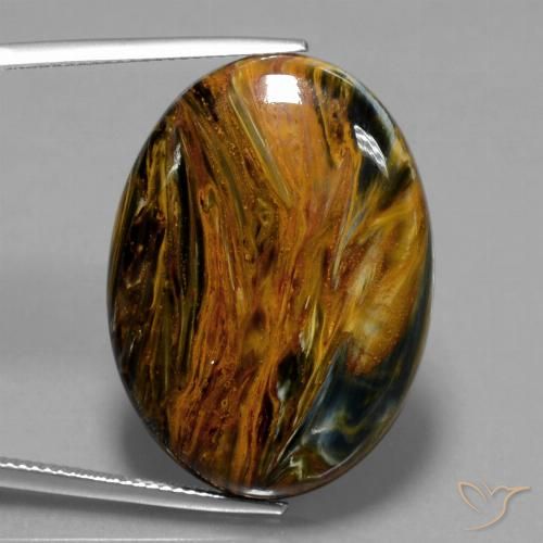33.78ct Натуральный Многоцветный Питерсайт, Овал, Непрозрачный