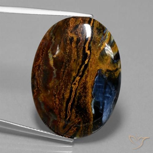 19.63ct Натуральный Многоцветный Питерсайт, Овал, Непрозрачный