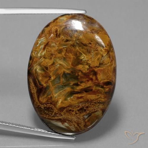 28.44ct Натуральный Многоцветный Питерсайт, Овал, Непрозрачный
