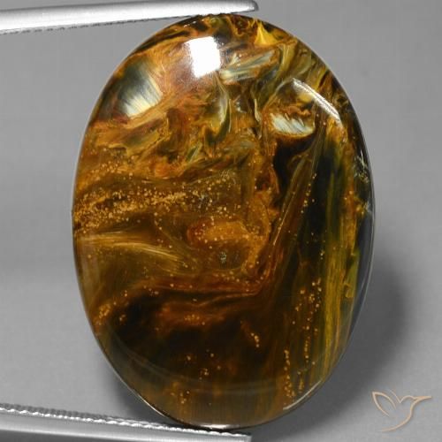 28.36ct Натуральный Многоцветный Питерсайт, Овал, Непрозрачный