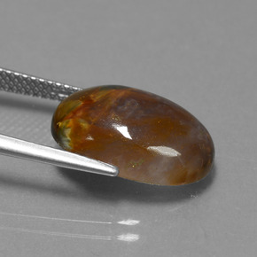 7.21 карата, натуральный Многоцветный Питерсайт, Огранка Овал, Непрозрачный