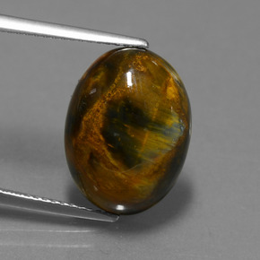 7.40 карата, натуральный Многоцветный Питерсайт, Огранка Овал, Непрозрачный