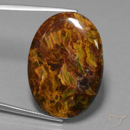 22.71ct Натуральный Многоцветный Питерсайт, Овал, Непрозрачный