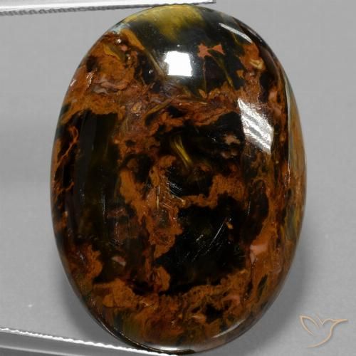 36.52ct Натуральный Многоцветный Питерсайт, Овал, Непрозрачный