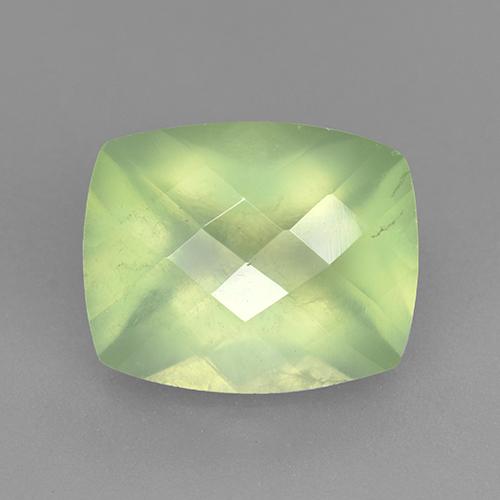 5.37 карата, натуральный Зеленый пренит, Подушка Крой, Полупрозрачный