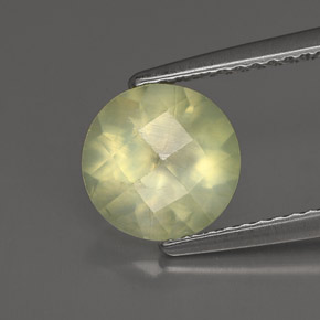 1.80 карата, натуральный Зеленый пренит, Прозрачный, Полупрозрачный