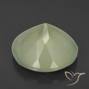9.06 карата, натуральный Olive Green  пренит, Круглый, Полупрозрачный