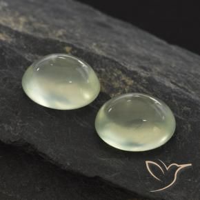 1.99 карата, натуральный Olive Green  пренит, Овал, Прозрачный