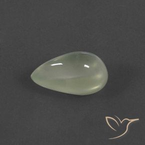 4.50ct Натуральный Warm Green     пренит, Форма груши, Прозрачный
