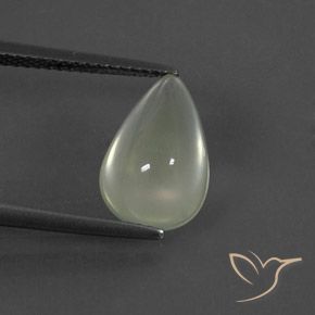 4.50 карата, натуральный Warm Green     пренит, Форма груши, Прозрачный