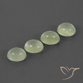10.17 карата, натуральный Light Green  пренит, Овал, Полупрозрачный