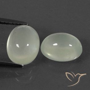 5.18 карата, натуральный Olive Green  пренит, Овал, Полупрозрачный