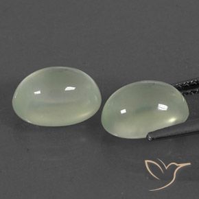 5.25 карата, натуральный Olive Green  пренит, Овал, Полупрозрачный