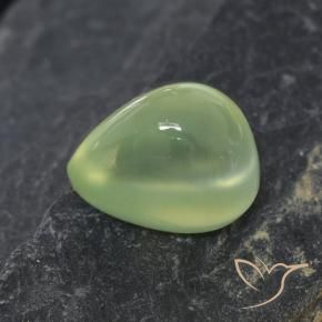 2.52 карата, натуральный Yellow Green  пренит, Форма груши, Прозрачный