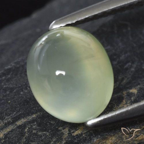 3.21ct Натуральный Pale Green  пренит, Овал, Прозрачный