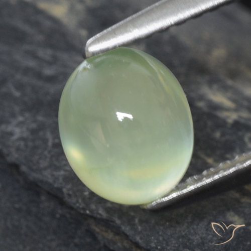 1.59ct Натуральный Pale Green  пренит, Овал, Прозрачный