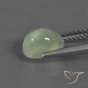 2.23 карата, натуральный Light Green  пренит, Овал, Полупрозрачный